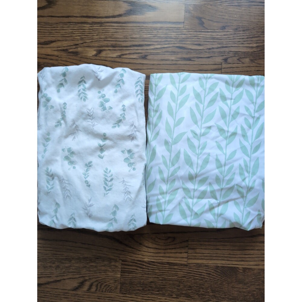 Crib sheets set of 2- botanical designs
